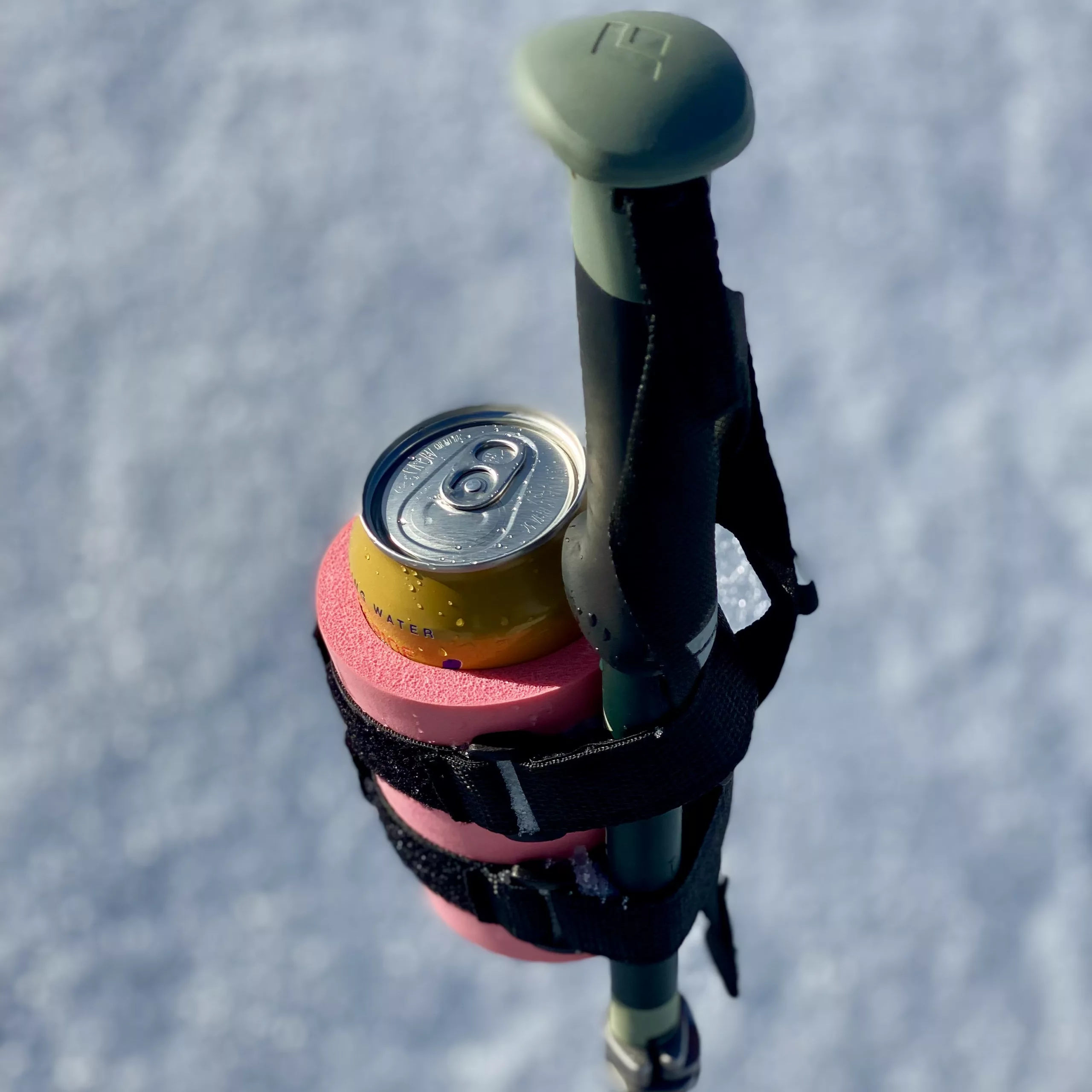 Leather Ski Pole Beer Holder - Beer Binding