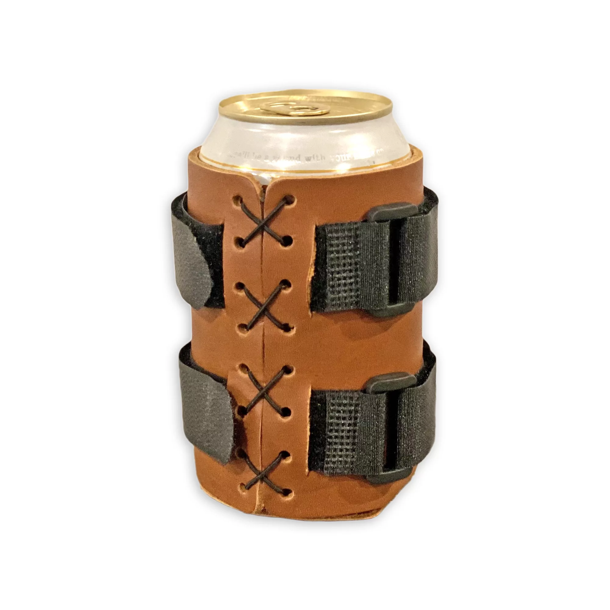 Leather Ski Pole Beer Holder - Beer Binding